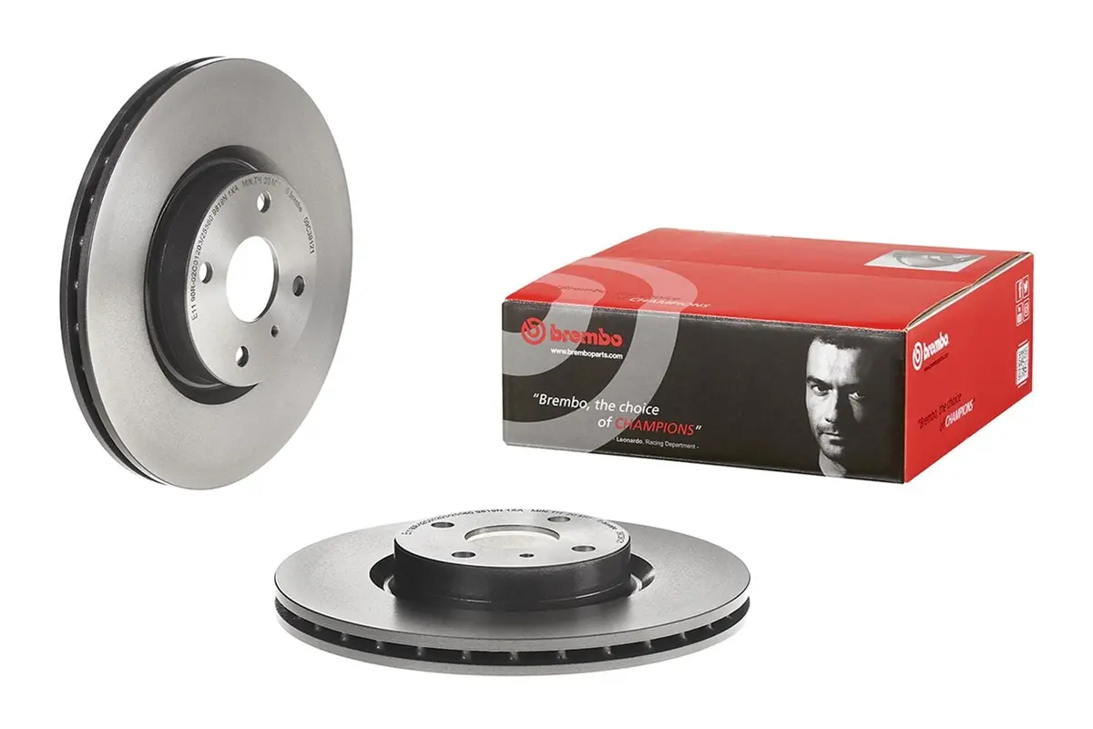 Brembo 09.C391.21 Premium Brake Rotors – Uv-Coated, Vented & Slotted Discs 1